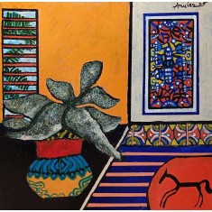 Anwar Maqsood, 24 x 24 Inch, Acrylic on Canvas, AC-AWM-124